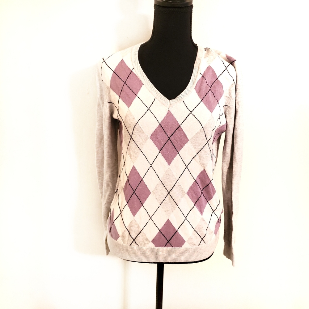 ☆☆ Tommy Hilfiger argyle sweater size M